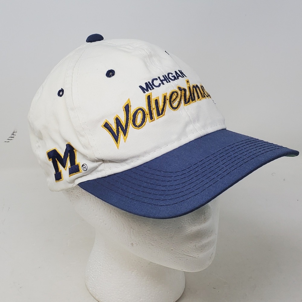 Vintage Michigan Wolverines Sports Specialties The Twill Snapback Hat Cap USA